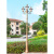 动真格（DongZhenGe）户外防水灯景观装饰双头欧式花园庭院别墅3米高杆院子公马区路灯AA 2.2米3头 古铜色 送LED光源