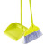 海斯迪克 hkd-20 商用塑料软毛扫把簸箕套装办公室扫帚垃圾斗组合 绿色（12套）