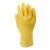 博尔格128浸塑手套防护工业手套耐酸碱劳保耐油（ND)黄色手套 黄色