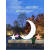 欧彩真树灯夜景灯月亮款户外露营LED发光月亮灯户外民宿装饰弯月灯商业 2米+3蘑菇太阳能