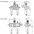 GEMKLF气源处理器 UFRL-02  三联体调压过滤油水分离减压阀 油水分离器UFRL-08