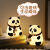 凡丁堡（FANDBO）熊猫小夜灯卧室床头氛围灯充电柔光硅胶拍拍灯可爱婴儿喂奶伴睡灯 【熊猫】眯眼围巾（七彩光）