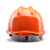 伟光V型ABS安全帽工地 新国标电绝缘安全帽 橘色旋钮式 1顶
