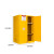 苏彩防火防爆柜化学药品安全储存柜危险品工业安全柜实验室储物柜-90加仑黄色