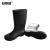 安赛瑞 PVC塑胶雨鞋 防滑耐磨中筒胶鞋抗洪抢险应急雨靴 黑色 42 3G00127