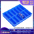 分格箱多格分格收纳盒零件盒分类盘塑料周转箱修理专用箱螺丝盒 13号高8格-蓝色