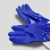 超值喷沙机配件耐磨帆布蓝色袖套防滑拼接通用型左右手喷砂手套 带颗粒手套直径200长度680mm左右手一双 均码