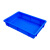 储物盒塑料方盘塑胶浅盘收纳箱箱长方形白色盆周转零件盒托盘胶箱 1#方盘-蓝365*245*6M