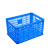 谐晟 蓝色塑料周转筐长方形蔬菜水果筐服装整理收纳箱高多用筐 61.5*42*32.5cm 1个