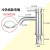 德银304不锈钢单冷台上面盆水龙头卫生间洗手洗脸盆冷热单孔龙头 冷热加厚款弯咀+2条60进水管
