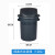 圆形垃圾桶大号80L带轮商用塑料带盖物业120升户外垃圾箱定制 80L漏斗式垃圾桶(带底座)