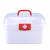 FACEMINI样品收纳箱多功能收纳盒零件箱便携式塑料药箱试剂箱整理箱存放箱· YB1705药箱红色大号