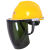 面屏电焊工面罩全脸防护防飞溅打磨化工透明面具头戴式焊帽 配件黑色屏1个