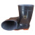 劳保专业防化雨靴安全经典黑色高筒橡胶底耐油酸碱耐摩实用结实 黑色 45