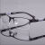电焊眼镜焊工专用眼镜男防蓝光辐射新款半框平光镜 宝石蓝色无度数眼镜+镜盒镜布