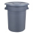 港羿 85L不带底座-深灰色 垃圾桶大容量大号商用圆形加厚带轮子户外环卫餐饮厨房有盖储水桶