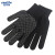 金诗洛 KSL028 尼龙手套 点胶防滑手套 点塑手套劳保耐磨防护 12双 黑色