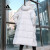阿迪达斯 （adidas）长款羽绒服男装女装冬季新款运动服保暖休闲户外防风连帽棉服 HN2098白色三条纹 XS