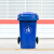 威佳垃圾桶脚踏户外垃圾桶环卫小区物业分类垃圾桶 蓝色可回收垃圾100L