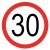 钢隋 安全标识 反光交通指示牌可定制 φ40cm 铝板厚1.5mm 限速30公里 一块价