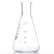 用于化学实验室工厂学校加厚耐高温小口直口高硼硅玻璃三角烧瓶带刻度线烧杯锥形瓶 小口250ml