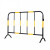 京酷 镀锌铁马护栏 道路交通施工可移动围栏 市政幼儿园商场警示隔离栏 1*1.5m黑黄