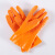 定制适用于橡胶止滑劳保手套加厚浸塑杀鱼胶皮颗粒防水防滑工作耐 佳护橘色止滑手套(10双) XL