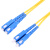 双头双芯光纤跳线SC-SC 5米10/15/20/25/30米 大方头尾纤单模 黄色 30m