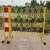 玻璃钢绝缘伸缩围栏道路施工电力安全临时围挡户外移动防护隔离栏 1.2米高4米长黄黑 加厚