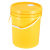 食品级加厚塑料桶涂料桶化工桶塑料油墨桶塑胶桶带盖20升35kg25l 25L黄色加厚款