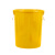加厚塑料桶圆形手提带盖水桶黄色大号特大号超大号熟胶无盖 50K【有盖】黄色