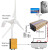 小型风力发电机家用220v乃尔风电 厂家直销 水平轴八叶 风光互补 微风启动 12v 400W