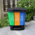 杨笙福三合一垃圾分类三胞胎桶商用脚踏式三垃圾分类垃圾桶单桶拆 红灰蓝 40L