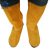 阿力牛 AZF56 牛皮隔热防烫脚套 劳保护脚电焊焊工护腿脚套 黄色 