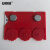 安赛瑞 货架物料计数磁性卡套 库存数量卡 3位计数 强磁纽扣款10个装红 55×75mm 13376