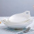 LICHEN纯白双耳骨瓷盘子创意日式新款网红餐盘家用陶瓷菜盘深盘防烫 8英寸