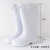 EVA白色卫生靴加绒食堂厨房工厂专用雨靴防滑耐油高筒棉水鞋 天蓝色高筒加绒系带款 加厚EVA 36尺码标准