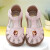 迪士尼（Disney）女童鞋真皮爱莎公主凉鞋2024夏季新款儿童包头软底沙滩鞋宝宝防滑 粉 25码内长约16.3cm