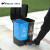 定制双桶分类垃圾桶干湿商用二合一公共场合厨余可回收双拼室内 20L双桶(咖啡加黑)颜色备注 送