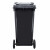 富都华创 环卫户外垃圾桶黑色100L大号商用果皮箱带盖塑料垃圾桶  FDHC-LJT-10