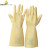 代尔塔207005天然乳胶绝缘手套电工行业40kv工业级贴合舒适柔软弹性直筒手套 淡黄色 9