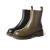 森达冬季新款商场同款潮流ins时尚女切尔西中筒靴4E960DZ1纯色粗跟休闲 黑色单里 39