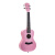 维卡斯尤克里里初学者23寸乌克丽丽单板小吉他ukulele女生入门乐器 23寸粉红色+全套配件+教学