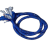 宏建 安全绳 救援绳  登山绳  编织涤纶绳  两端带安全锁扣 一根价 蓝色 18mm厚*10米