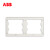 ABB开关插座 轩致框 雅典白色 二位多联安装框 两联边框AF621