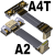 2.0公对母内置型延长线支持2/144 4/60弯头扁 A1-A4T 3cm