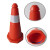 塑料反光路锥路障锥塑料圆锥雪糕筒交通安全警示锥反光圆锥 红白警示杆2米