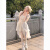 YEAE韩系设计感重工不规则前短后长裙摆夏季收腰超仙显瘦公主裙女学生 白色连衣裙+ S