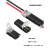 LED免焊接免剥线接线端子带锁2P D2互插型可拔连接器电源导线对线 50个装(25对 不含线)