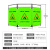 豫选工品 施工围挡 布艺围挡 安全护栏 装修布艺围栏三折叠伸缩隔离栏警示荧光绿工作进行中请勿靠近